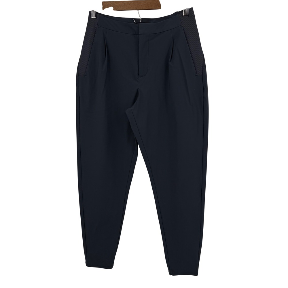 Greyson Phoenix Pleated Trousers Womens Small Charcoal Grey Stretch‎ Tech